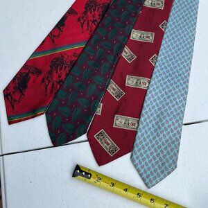 4 Silk Ties Bundle of Ralph Lauren Polo Ties